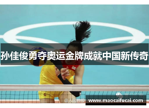 孙佳俊勇夺奥运金牌成就中国新传奇